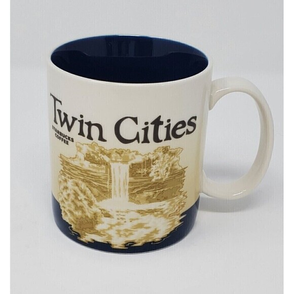 STARBUCKS TWIN CITIES GLOBAL ICON CITY SERIES COFFEE MUG 16 OUNCES 2012 RETIRED - Picture 1 of 11